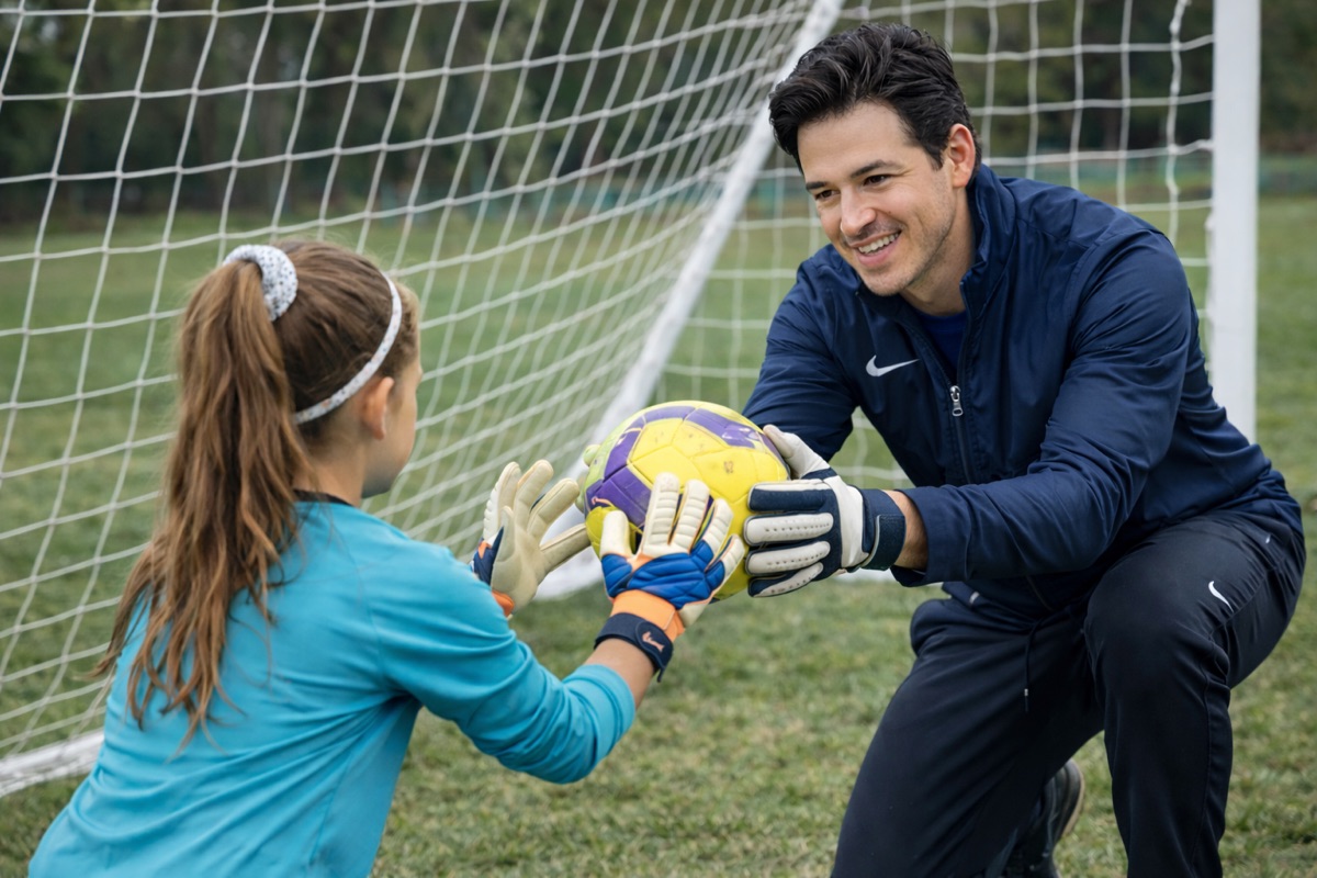 Coach Callan providing goalkeeper training in Orange County